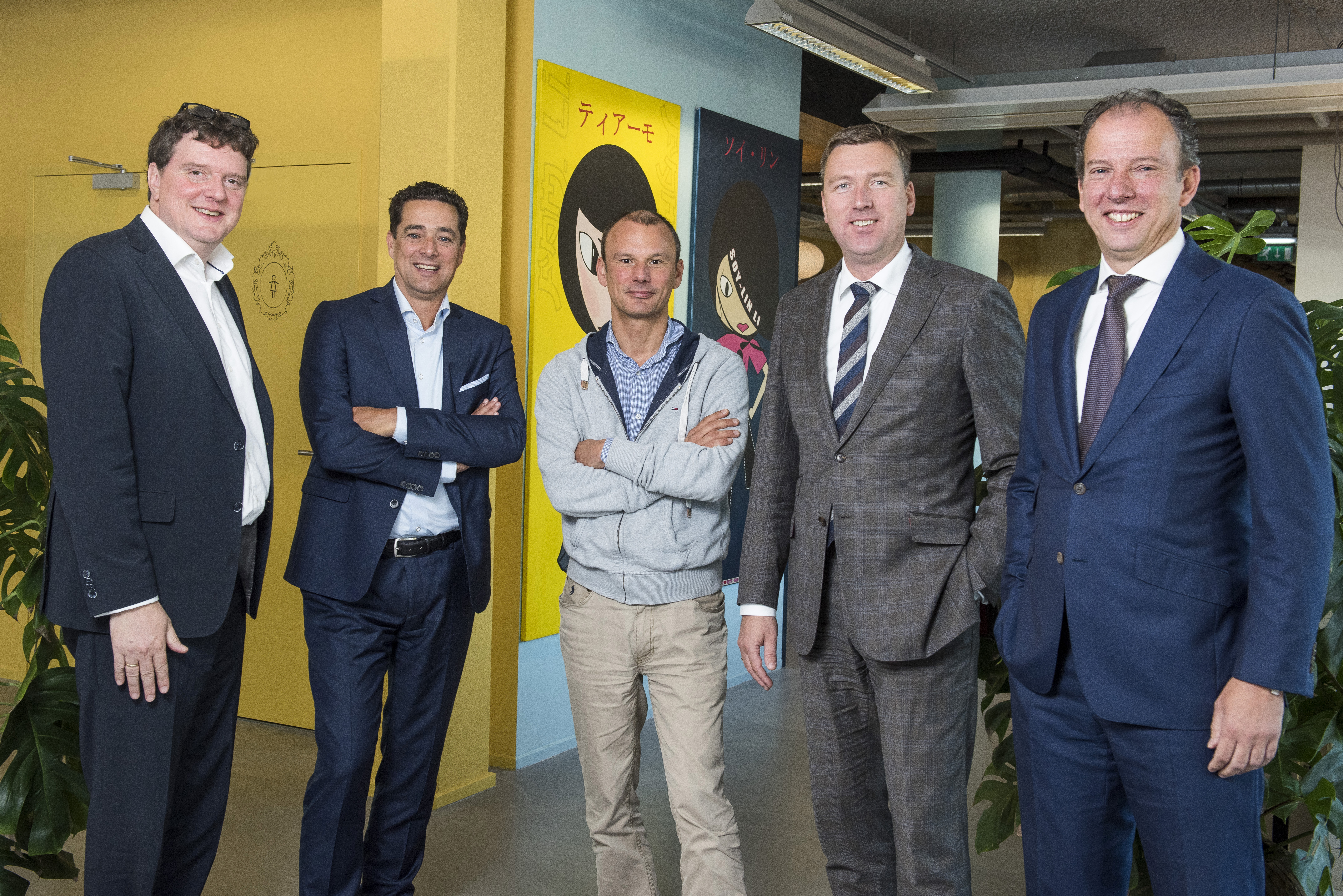 Johannes van Bentum, Marcel de Boer, Erik Steinmaier, Maarten van Duijn en Paul Oremus