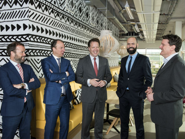 Wilfred van der Neut, Paul Oremus, Rutger Schuur, Tobias Verhoeven en Johannes van Bentum