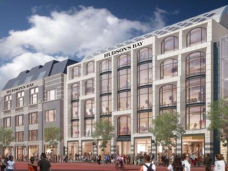 Rokin 21 en 49, warenhuis Hudson's Bay