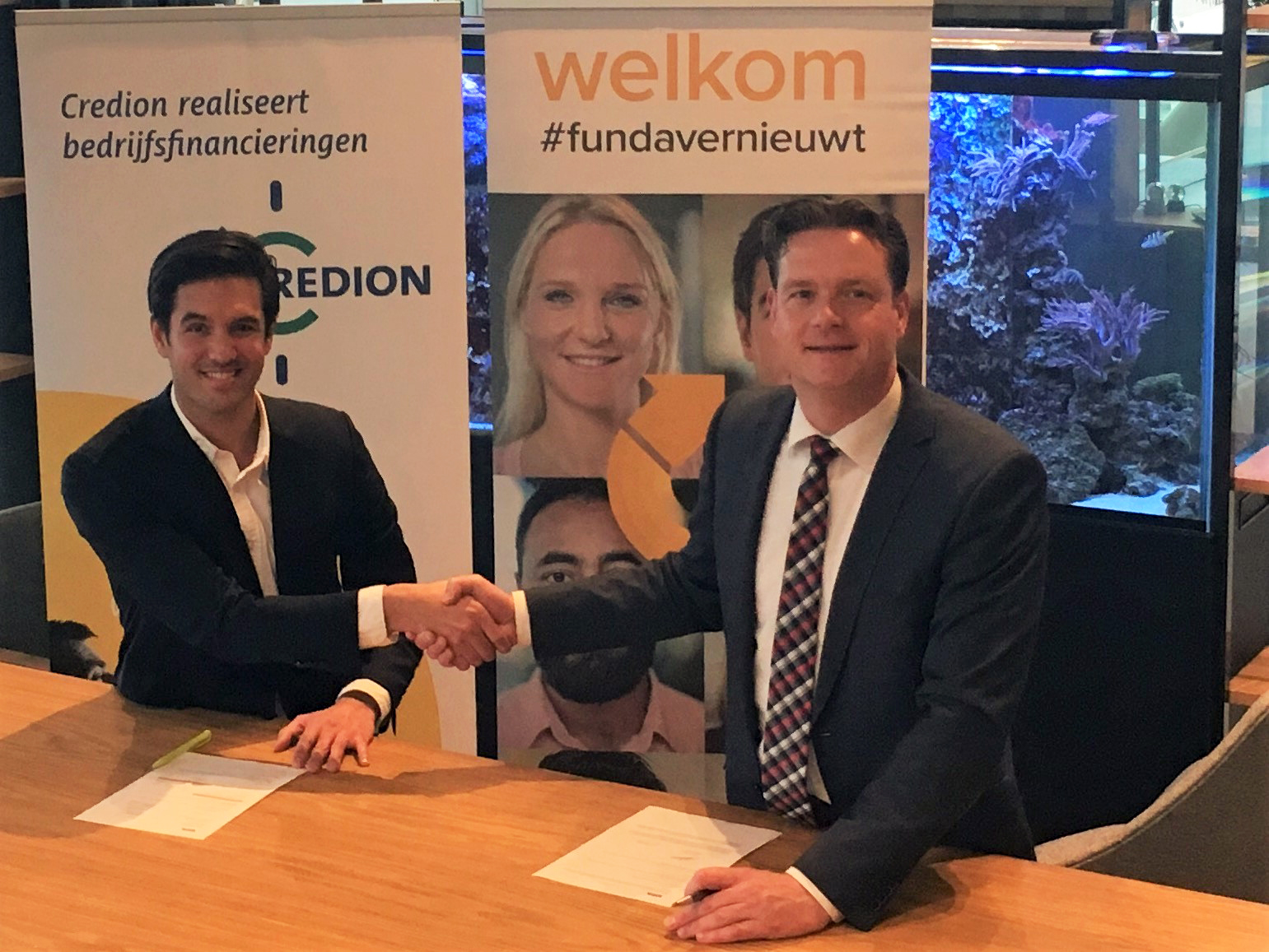 Diederik Klaus (links, Funda) en Jacob Nammensma (Credion)