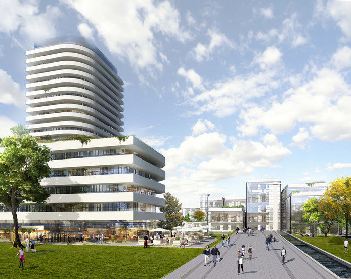 Artist impression voormalig Centraal Beheer-pand Apeldoorn.