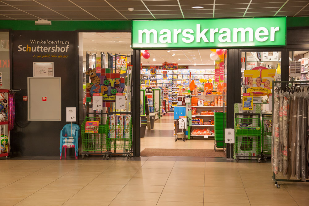 De inmiddels verdwenen vestiging van Marskramer in winkelcentrum Schuttershof in Terneuzen