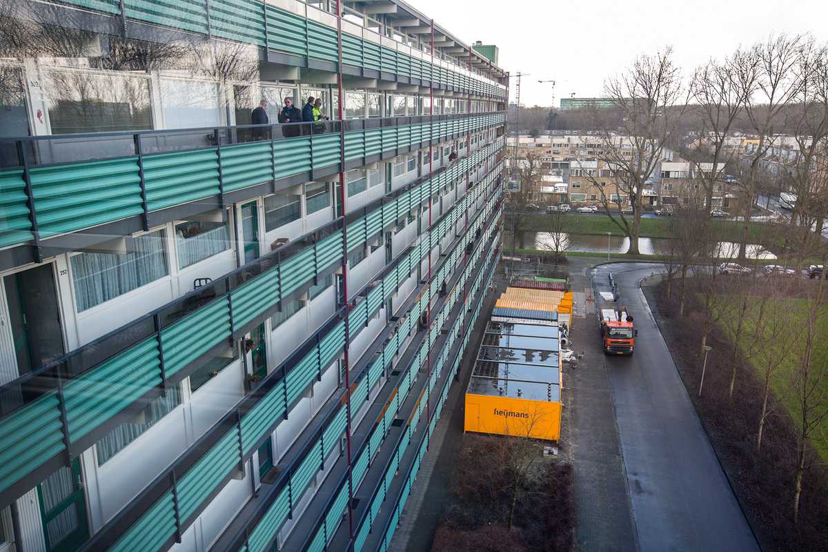De Castorflat van Lefier aan de Castorstraat in Groningen.