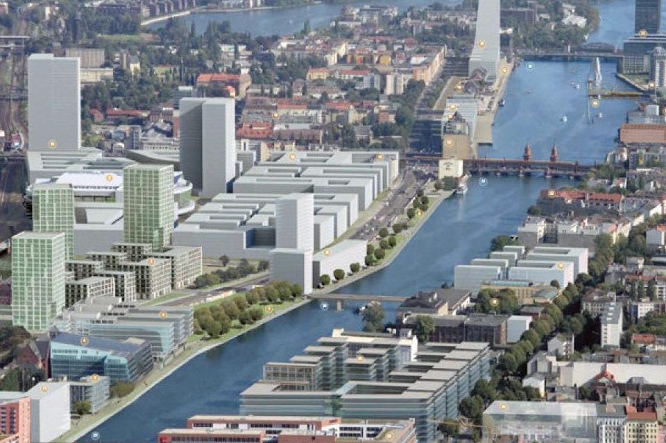 Geplande-nieuwbouw-in-Mediaspree-in-Berlijn-Friedrichshain