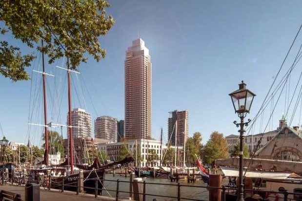 Zalmhaventoren vanaf Veerhaven Rotterdam