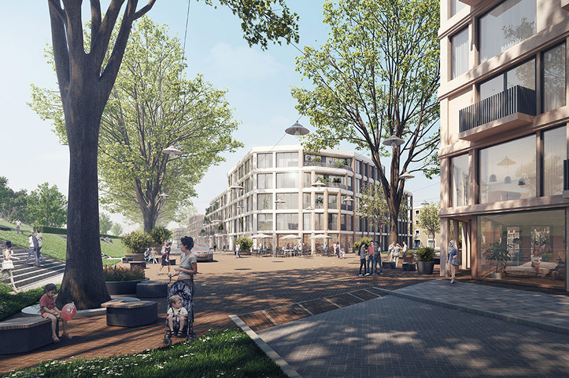 Het programma voor woningproject The Hudsons in de Rotterdamse wijk Bospolder bevat ook gezinsappartementen.