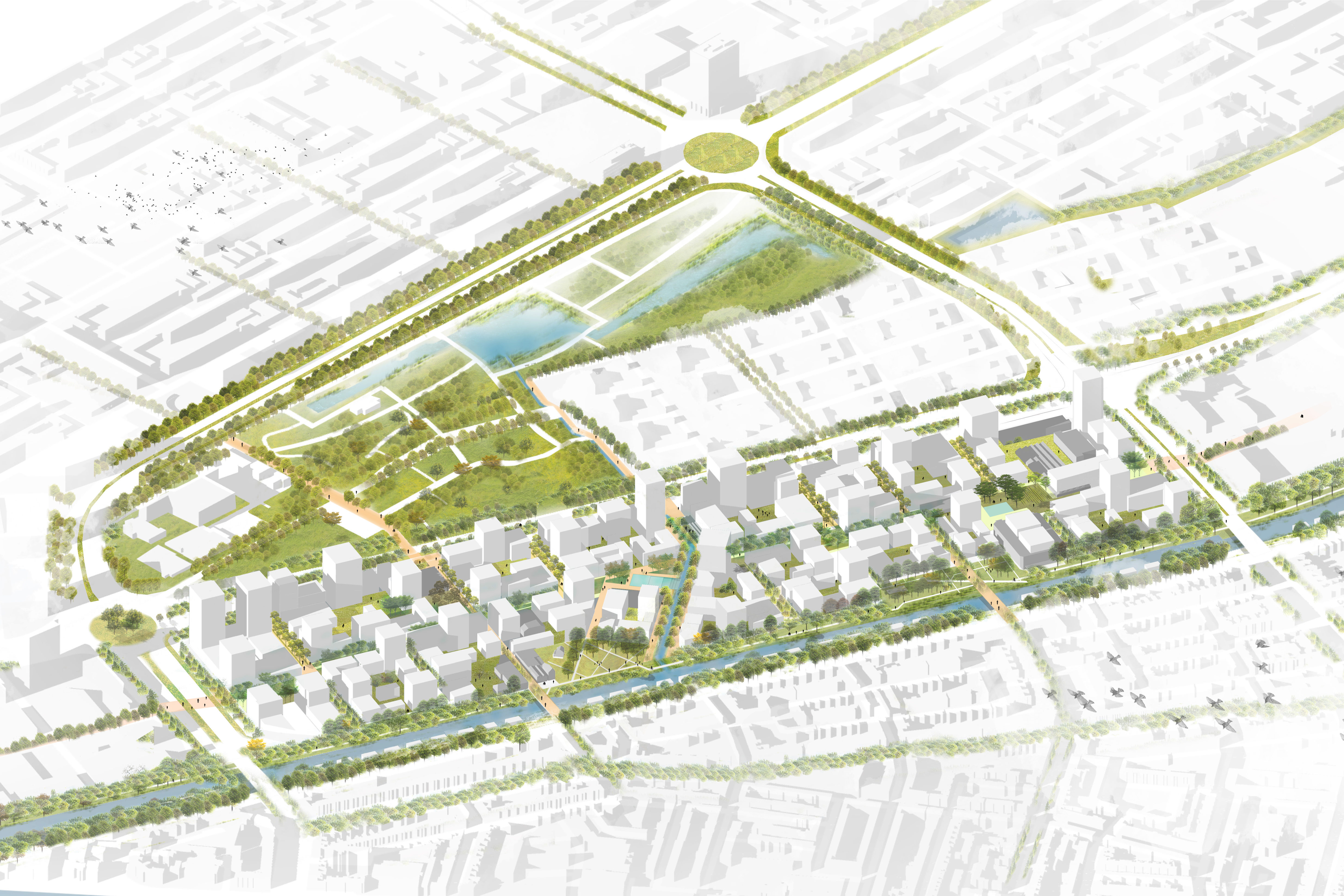 Schetsontwerp stadswijk Merwede Utrecht