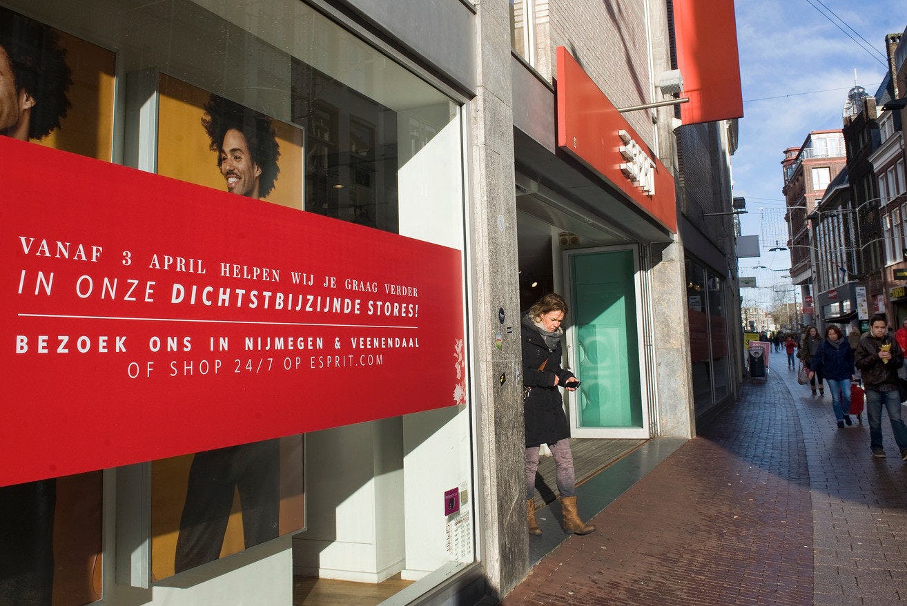 Esprit verliet het pand in Arnhem voorjaar 201