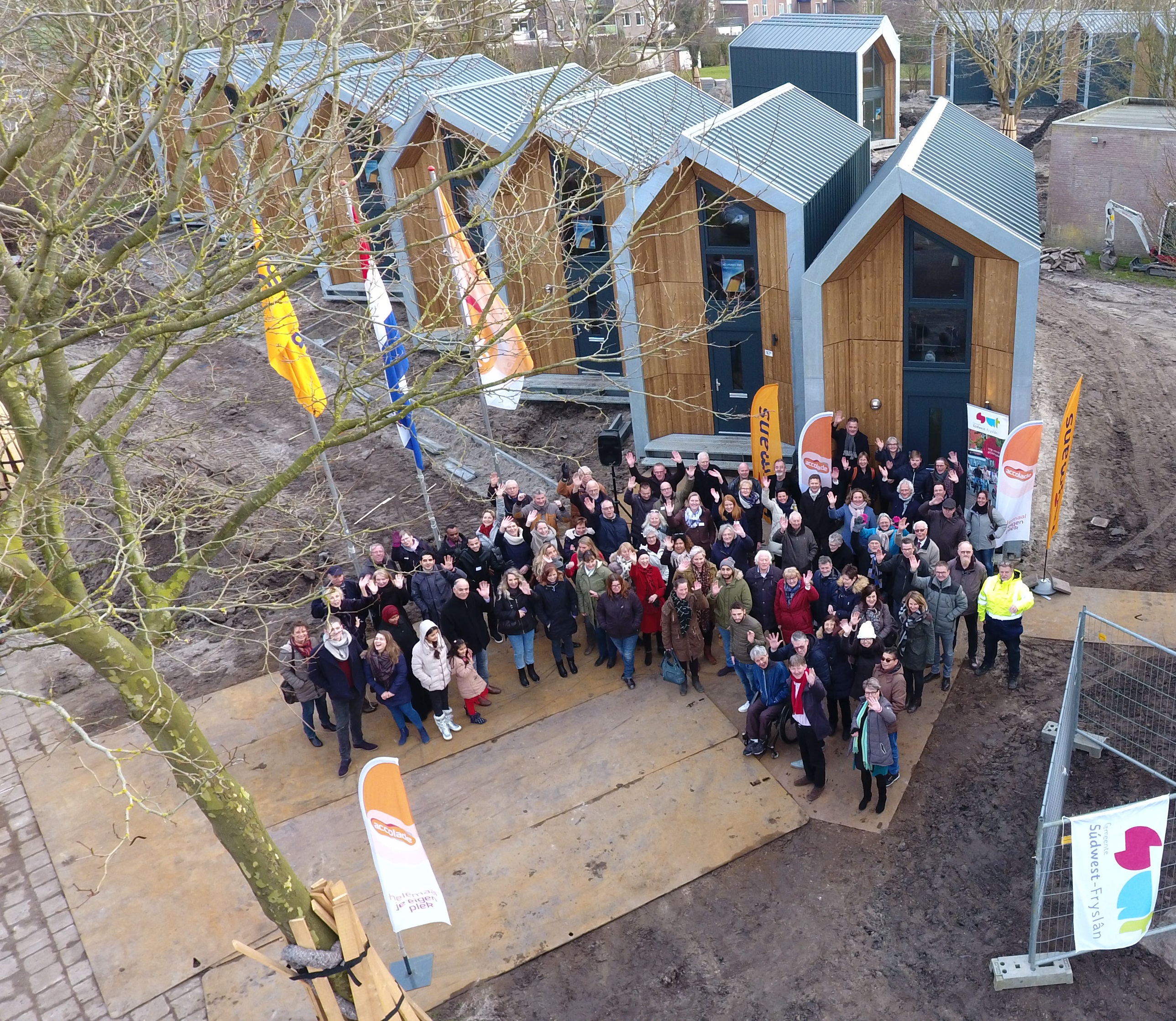 20 verplaatsbare woningen in Sneek opgeleverd