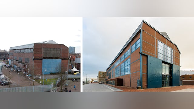Woonzorgcentrum Scheldehof in Vlissingen. Het exterieur voor en na de transformatie.