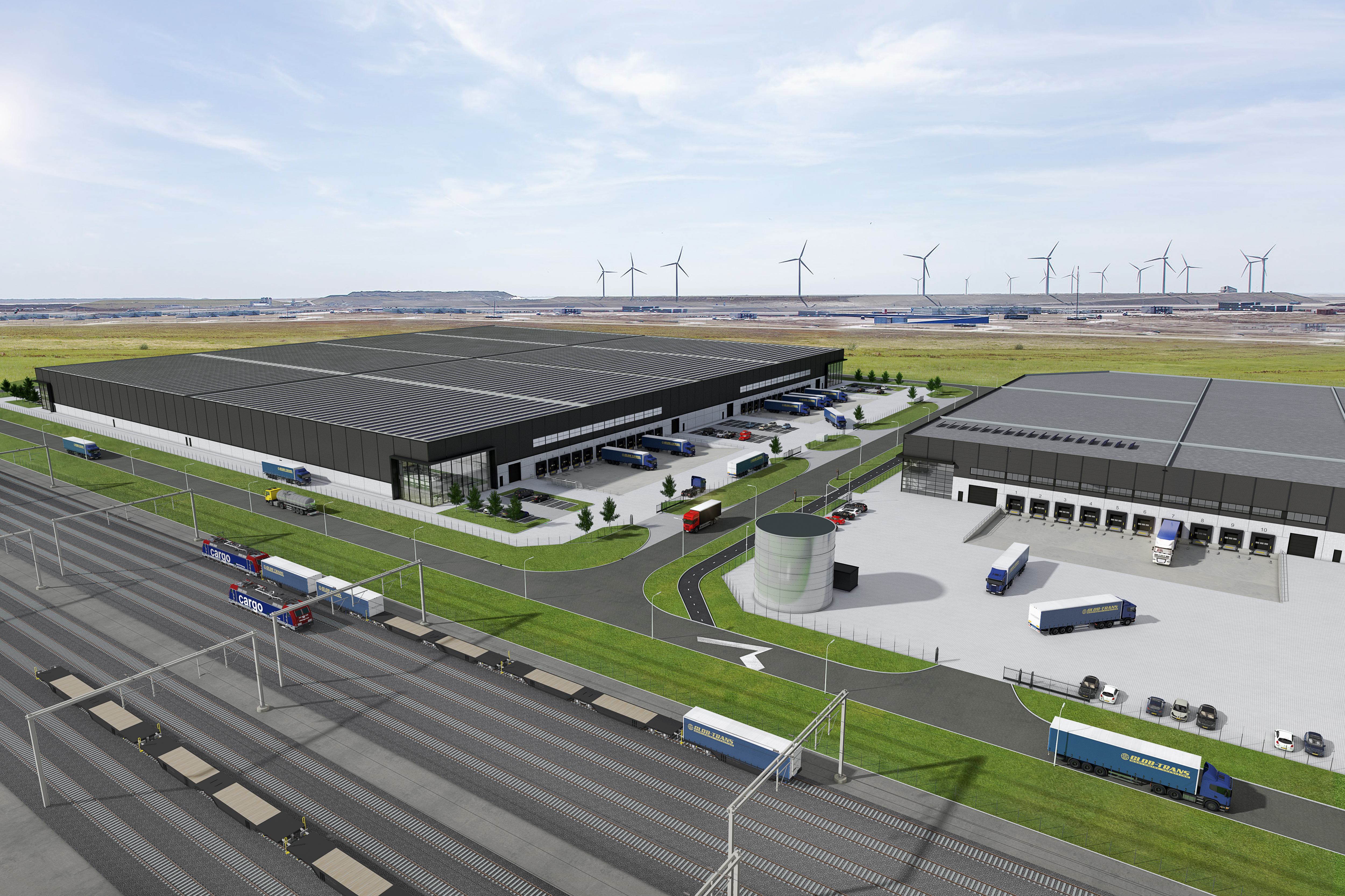 Nieuwbouw warehouse II van Dudok, Rotterdam Maasvlakte