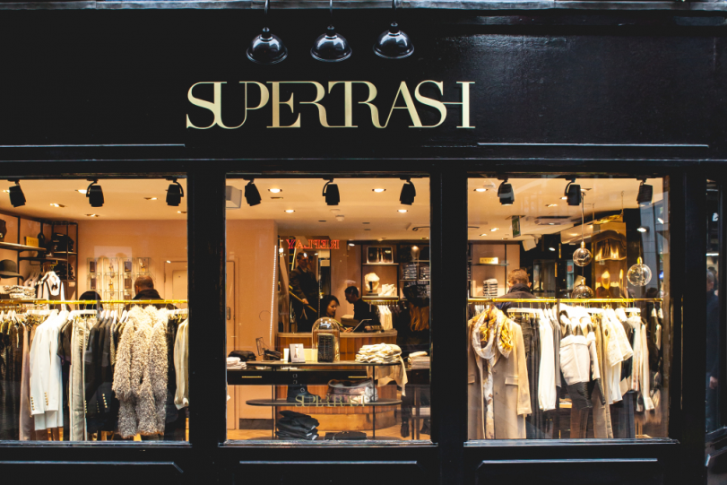 al gesloten Supertrash-winkel in Londen