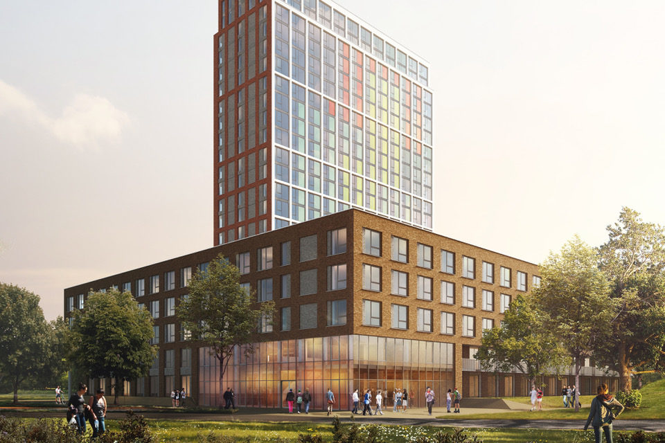 Studentenwoningen aan Hoogeweg, Groningen