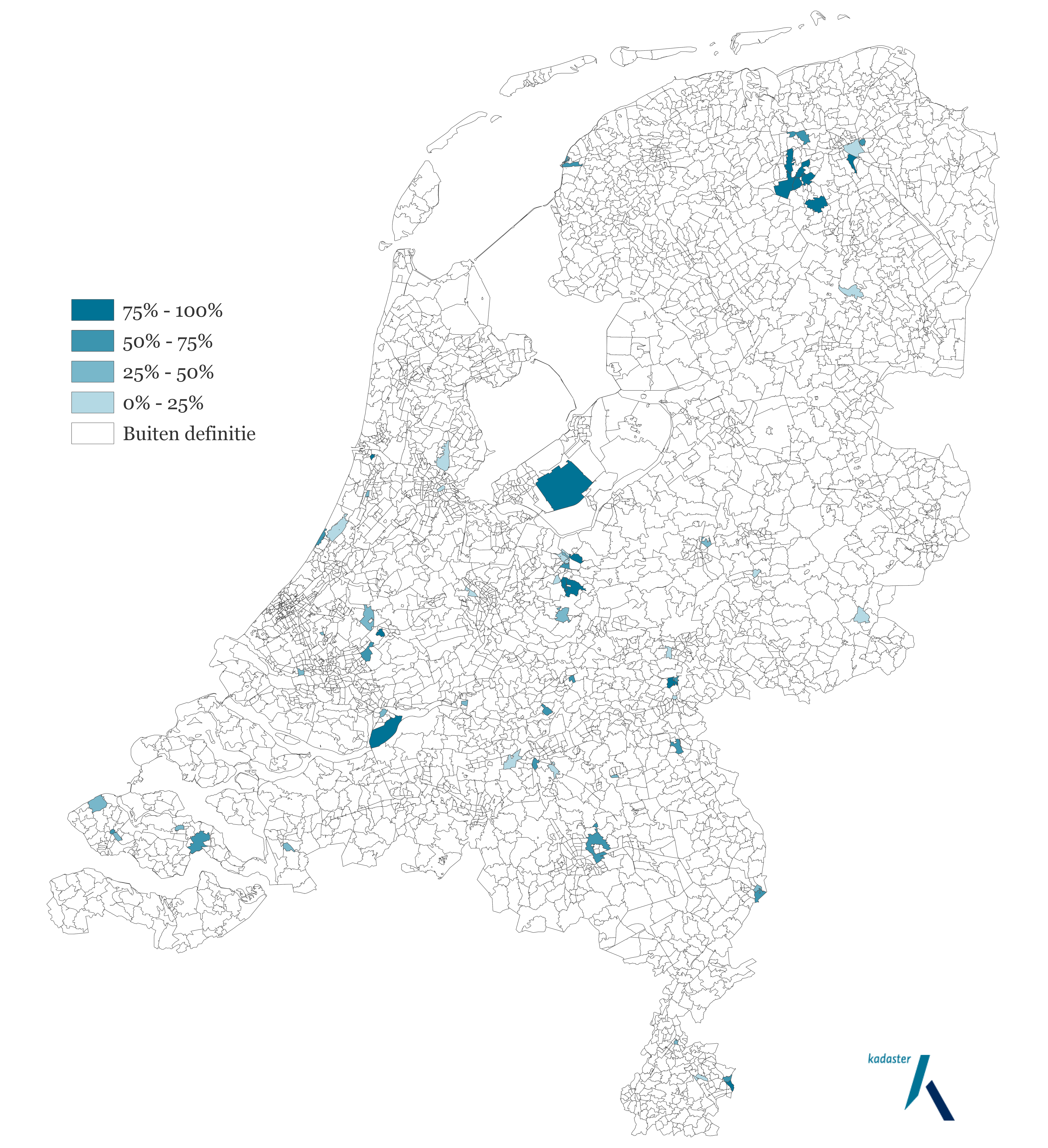 Figuur 8 - Grondbezit Heijmans naar postcodegebied