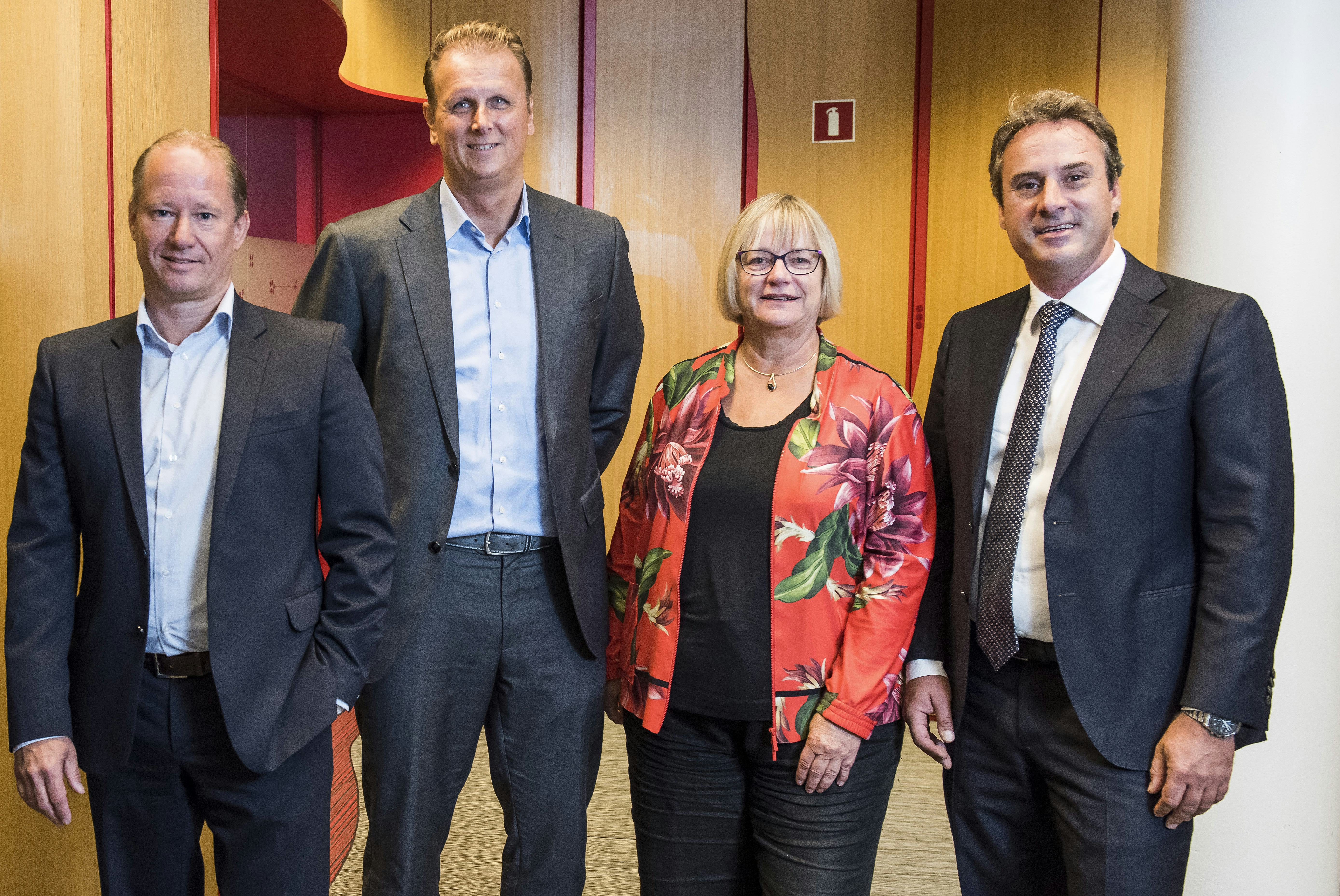 Gerwin Vos, Marcel Hoekstra, Rini Schoutsen en Hylcke Okkinga