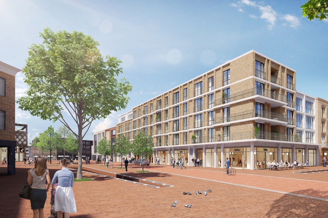 Woon/winkelcomplex aan Turfstraat in Arnhem