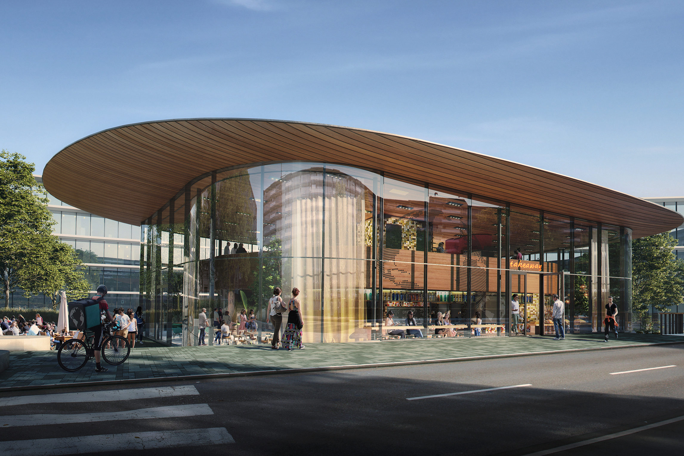 paviljoen naast ING-hoofdkantoor Frankemaheerd Amsterdam