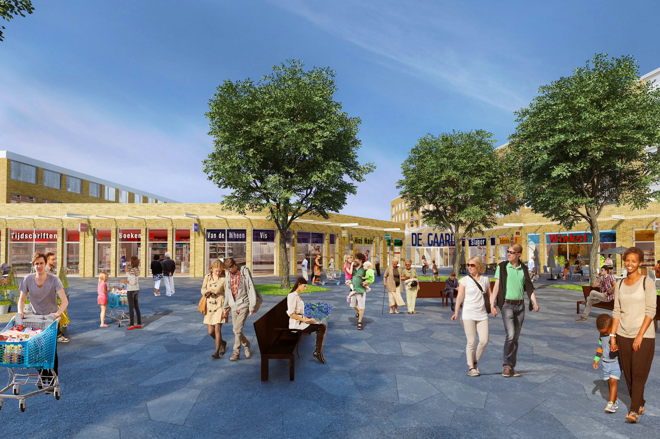 Buurten in winkelcentrum De Gaard Utrecht