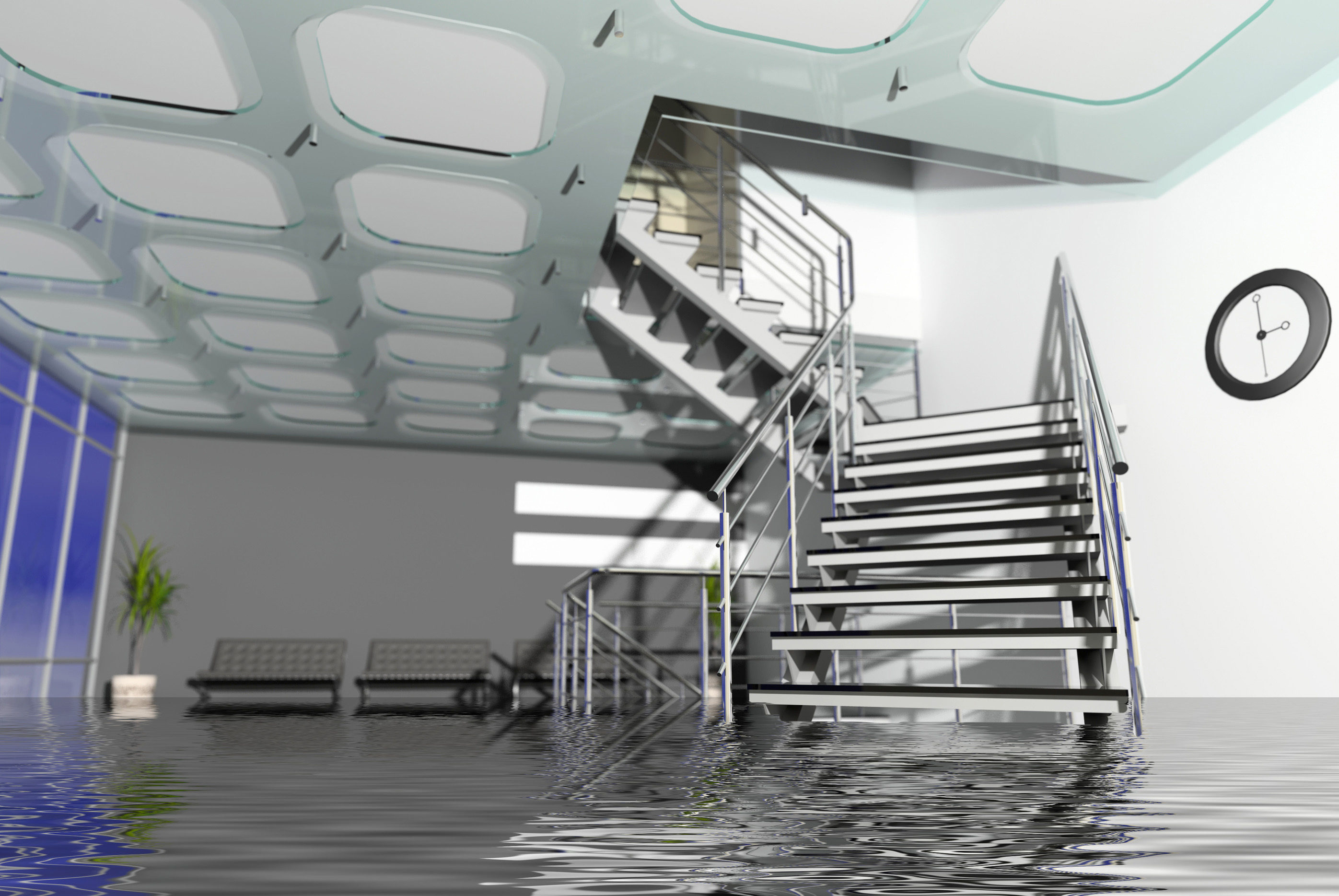 Overstroming in kantoor