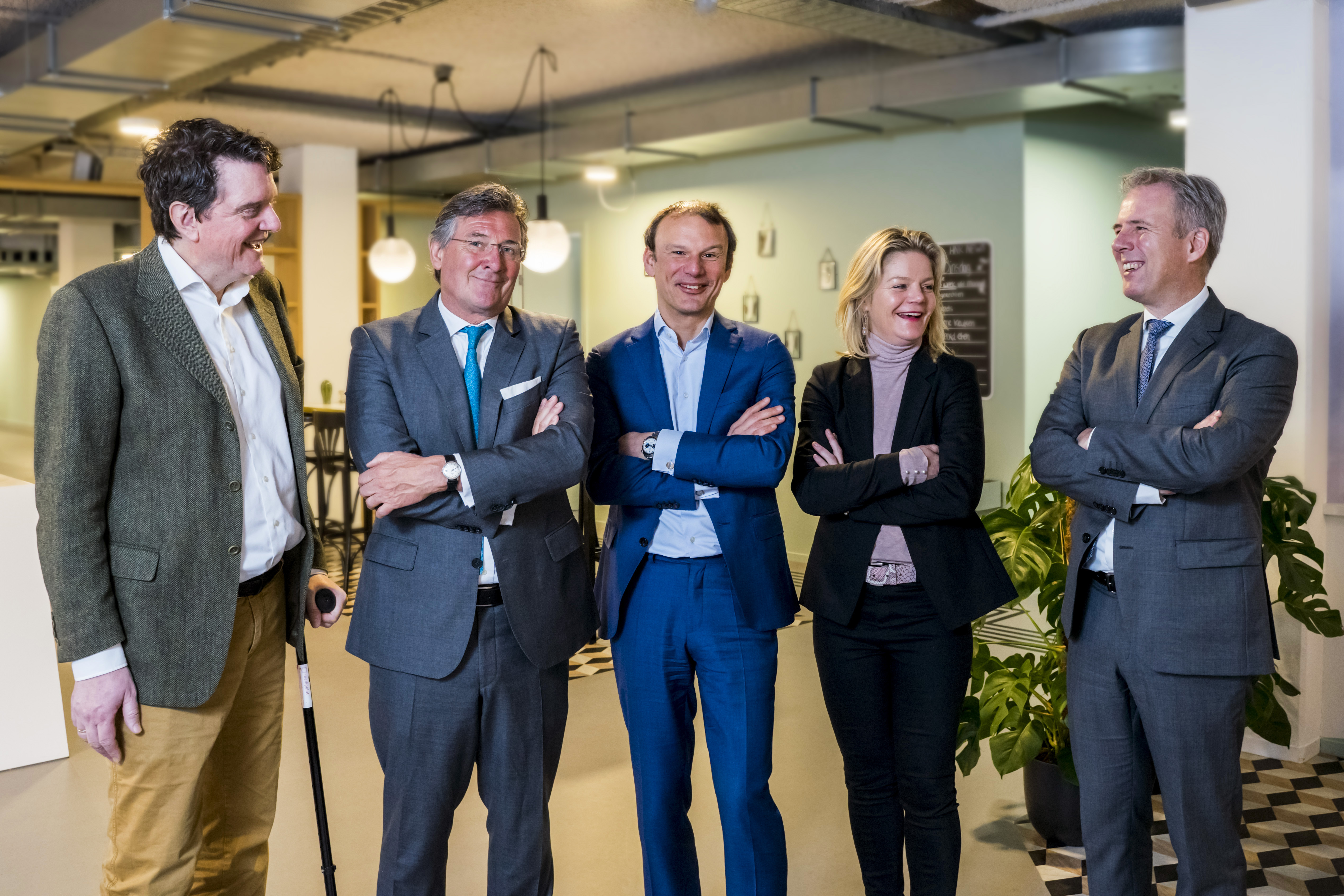 Johannes van Bentum, Dirk Bakker, Erik Steinmaier, Nicole Maarsen en Wim Wensing