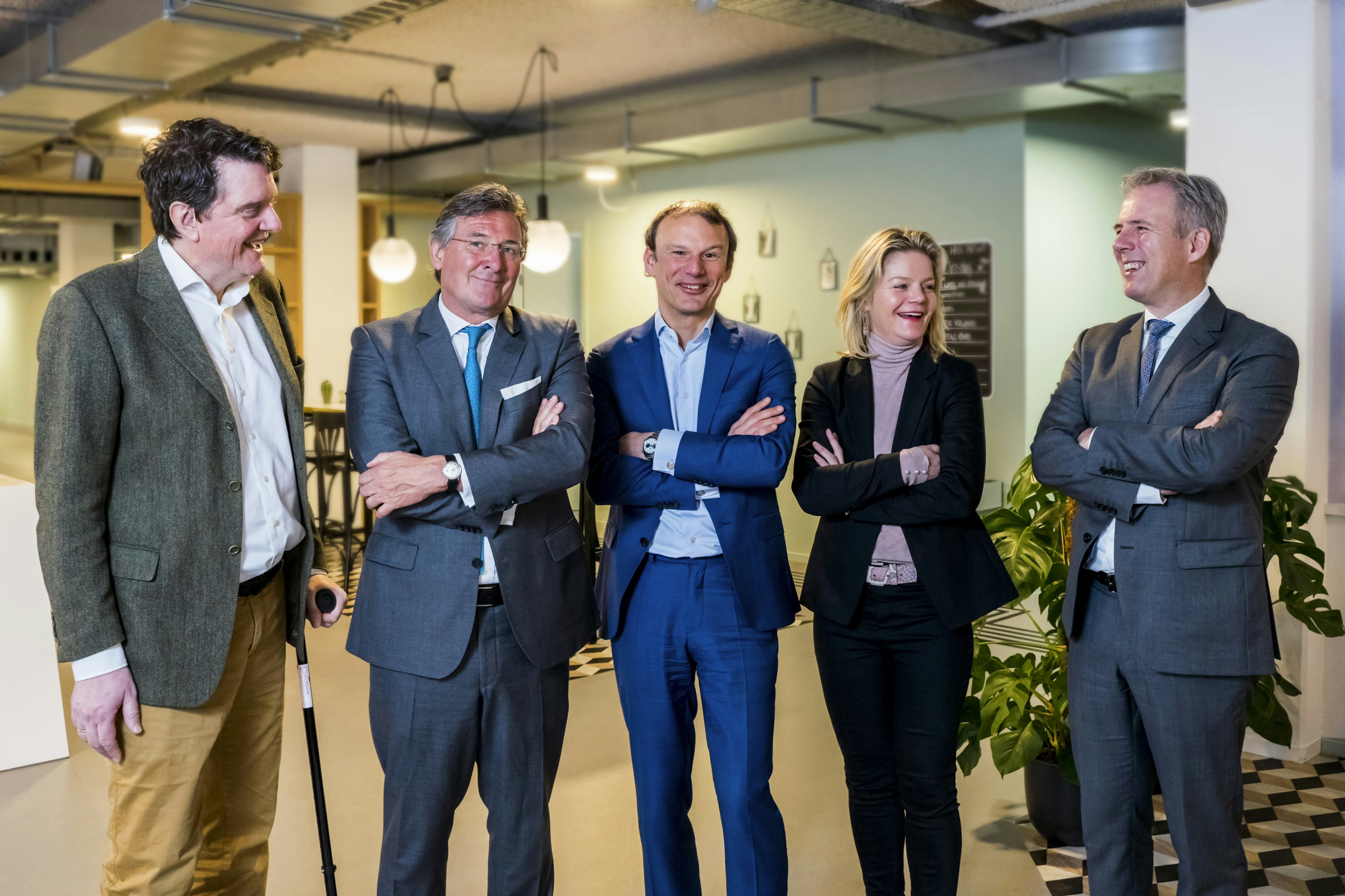 Johannes van Bentum, Dirk Bakker, Erik Steinmaier, Nicole Maarsen en Wim Wensing