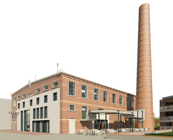 Zusje en Gare Pompidou naar De Wasserij Woerden