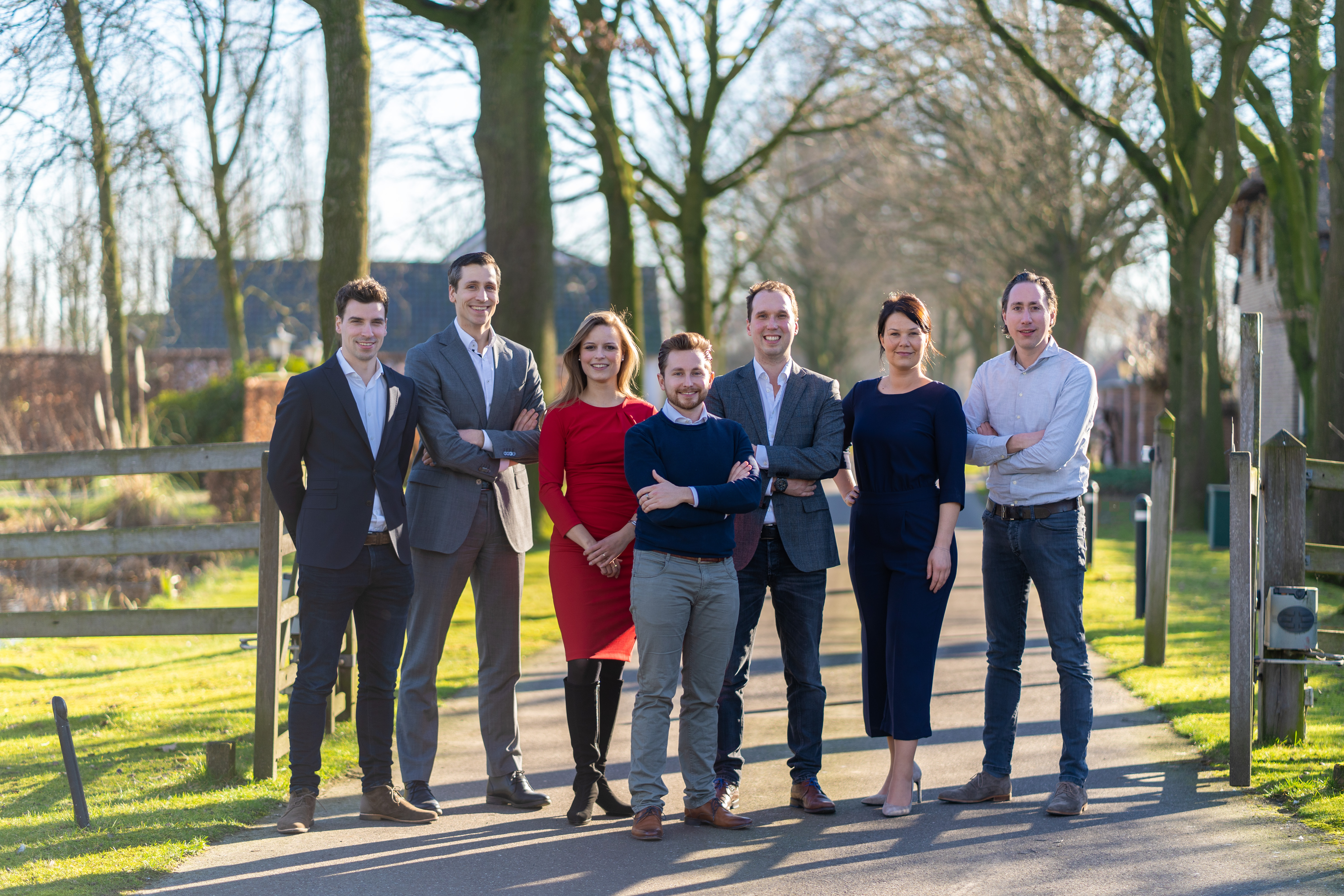 v.l.n.r.: Joey van Niftrik, Pim de Valk, Tessa Jansen, Joey Kivits, Rob van Grunsven, Dinja Wils, Rutger van Munster