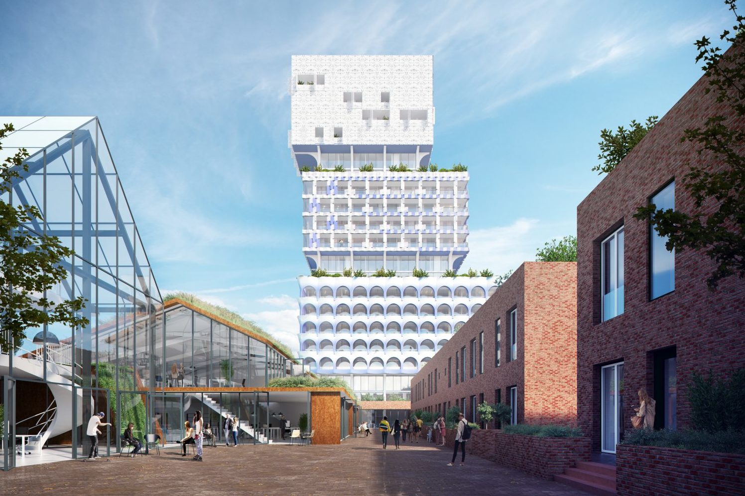 Op nieuwbouwlocatie De Staal in Delft moet ook een woontoren verrijzen,