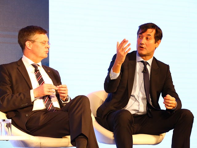 Jan Peter Balkenende met Gilles Moëc, ULI-conferentie Londen 2019