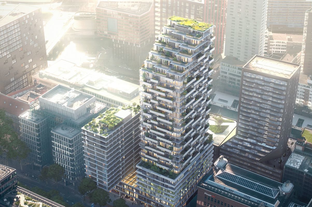 Review ontwikkelt hoge woontoren aan Rotterdamse Blaak