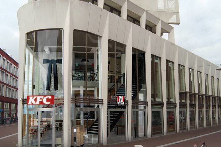 Toekomstige KFC aan de Achterom in Dordrecht.