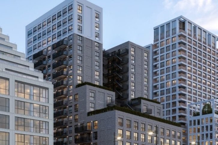 Impressie van woongebouw LUX op Strijp S