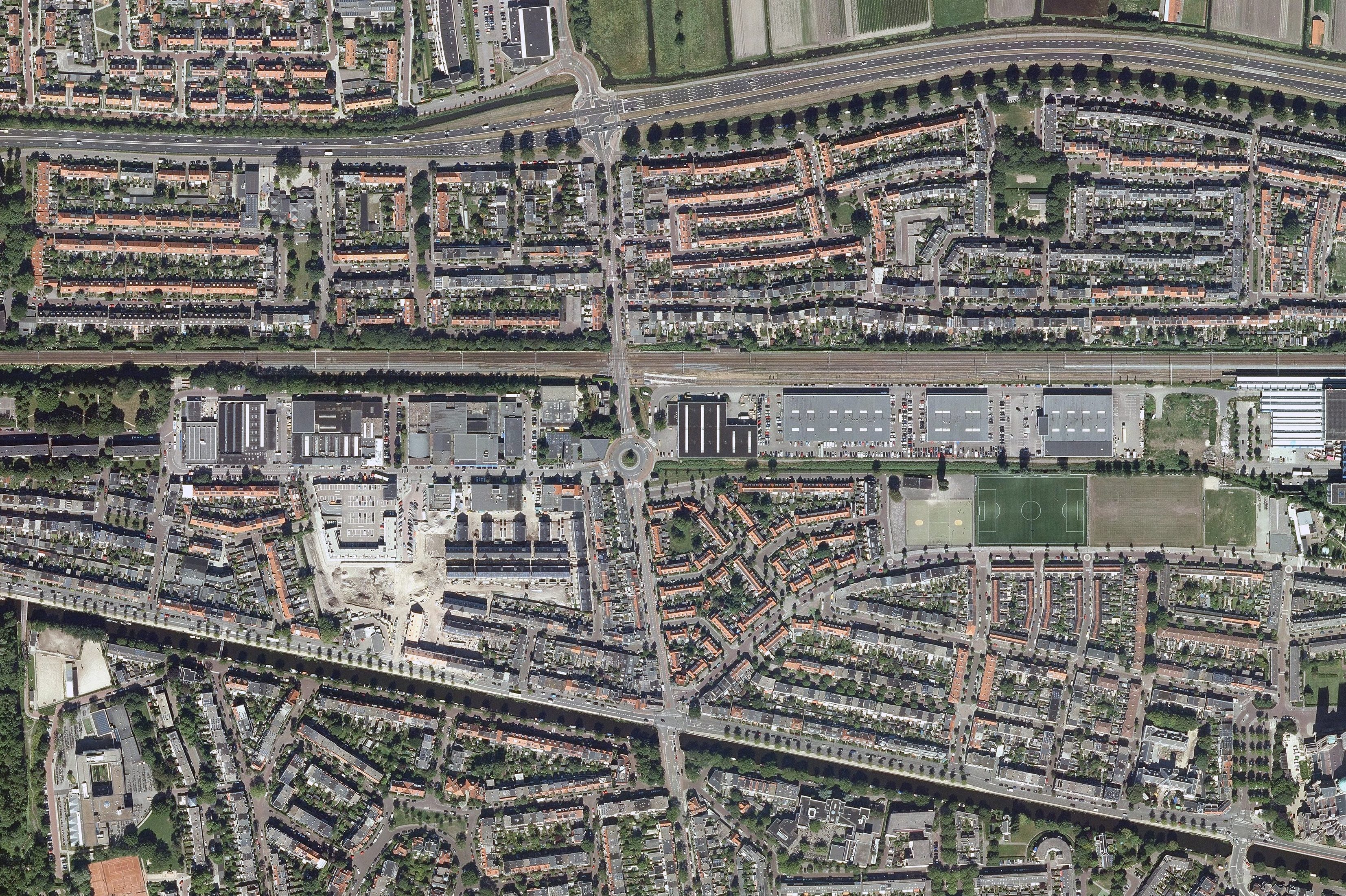 De spoorzone in Haarlem.