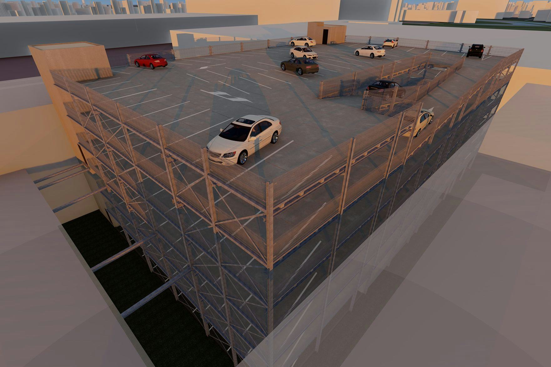 Impressie parkeergarage Schiphol Logistics Park-