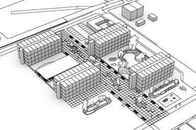 Impressie van de studentenwoningen die Jan Snel gaat bouwen in Eindhoven. 