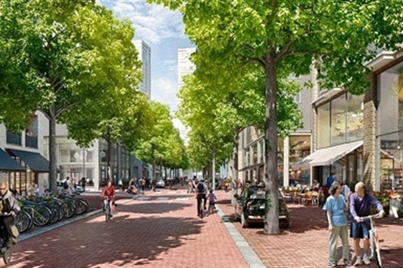 Een impressie van de Gemeente Amsterdam van de toekomstige Sluisbuurt 