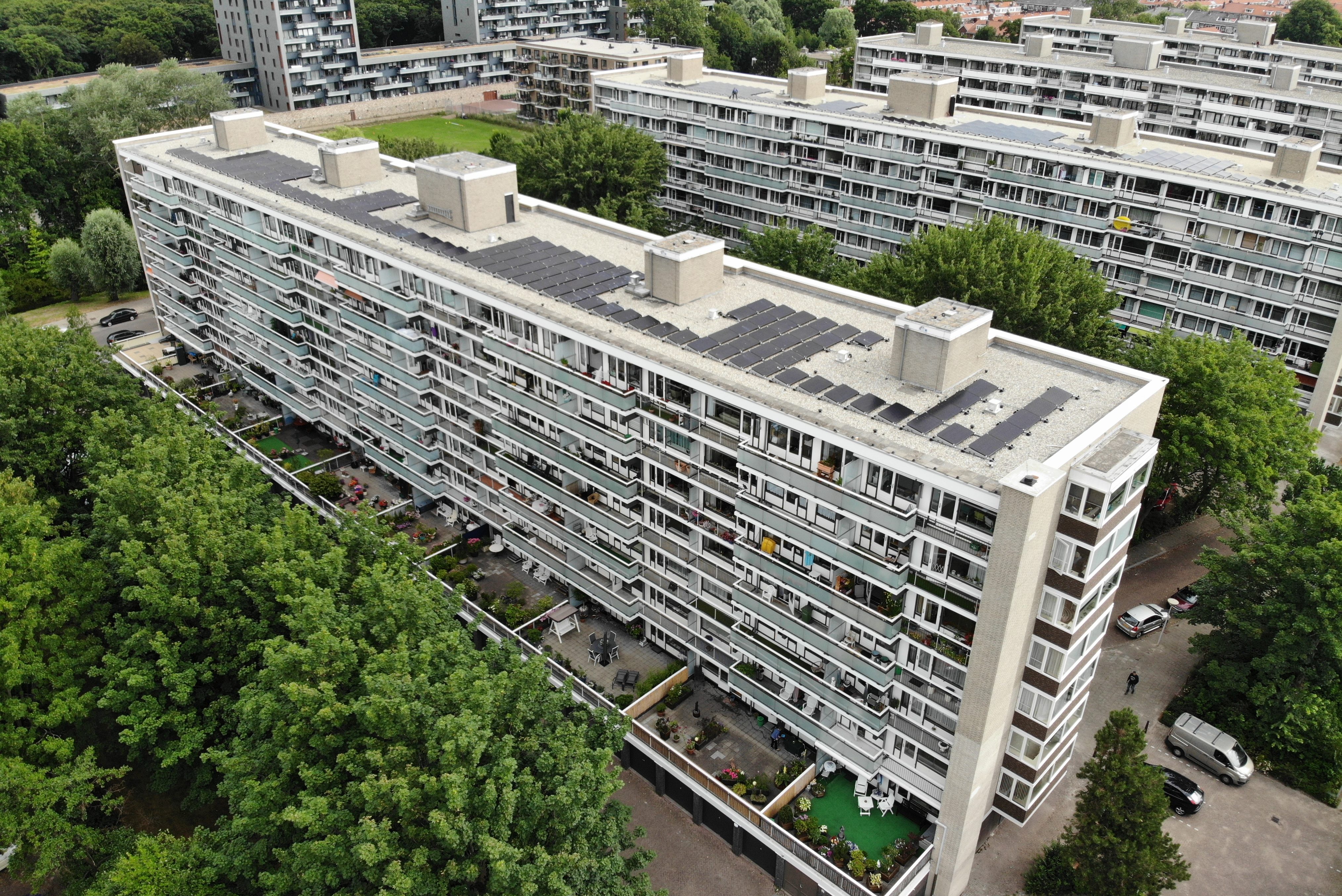 De appartementen van CBRE in de Haagse wijk Waldeck.