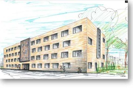 Een impressie van de zorgstudio's die Dura Vermeer bouwt in Zoetermeer. 