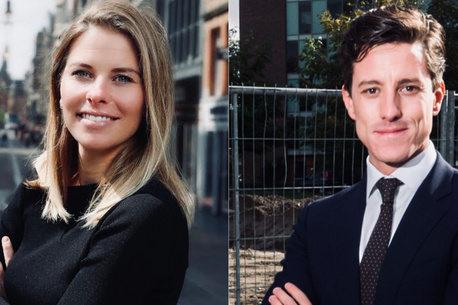 De nieuwe bestuursleden Lieske van Pelt en Jan Noorda.