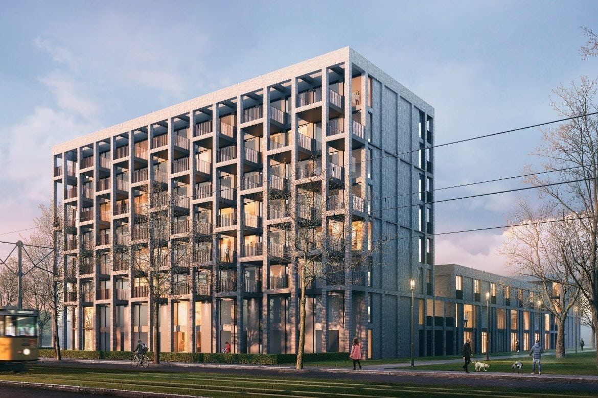 Impressie van de woningen die moeten verrijzen aan de Wilgenplaslaan