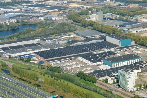 Het stadsdistributiecentrum van Hines in Utrecht.