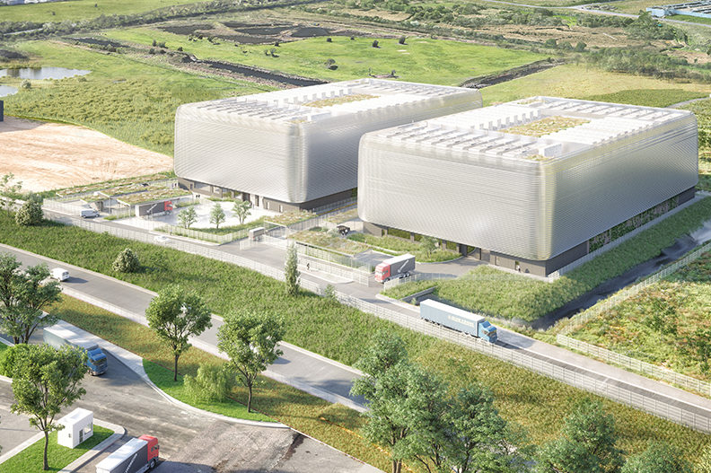 Het datacenter  project in Oost-Londen. 