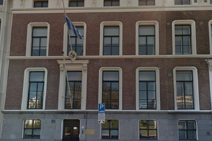 De ambassade van Uruguay aan de Mauritskade 33 in Den Haag