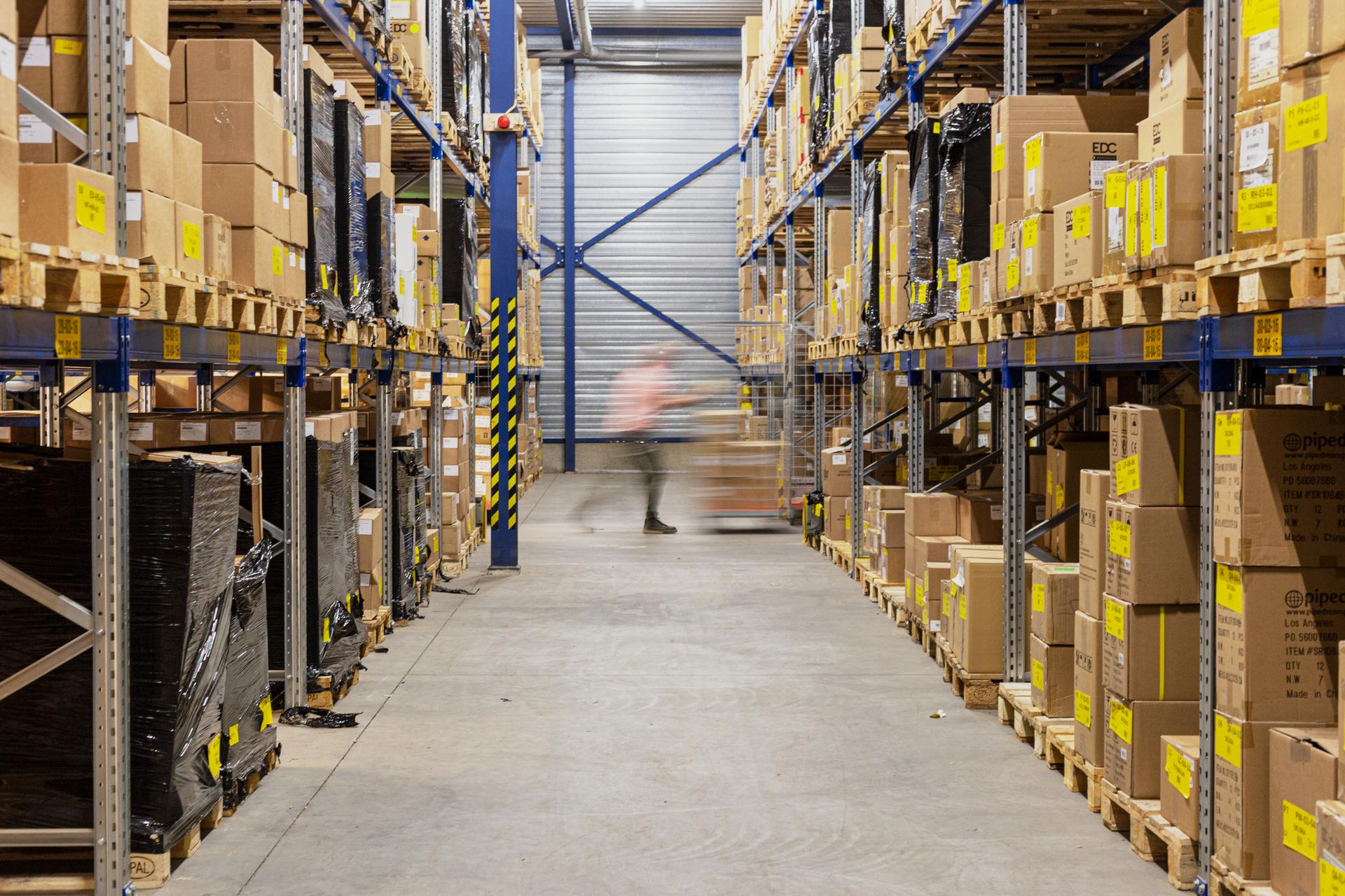 Het bestaande magazijn van de seksspeeltjes webshop.