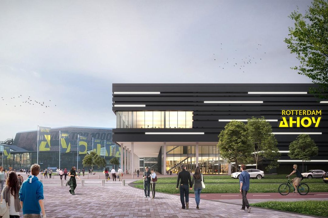Impressie van het nieuwe Ahoy waarvan een groot deel van de uitbreiding al is gerealiseerd