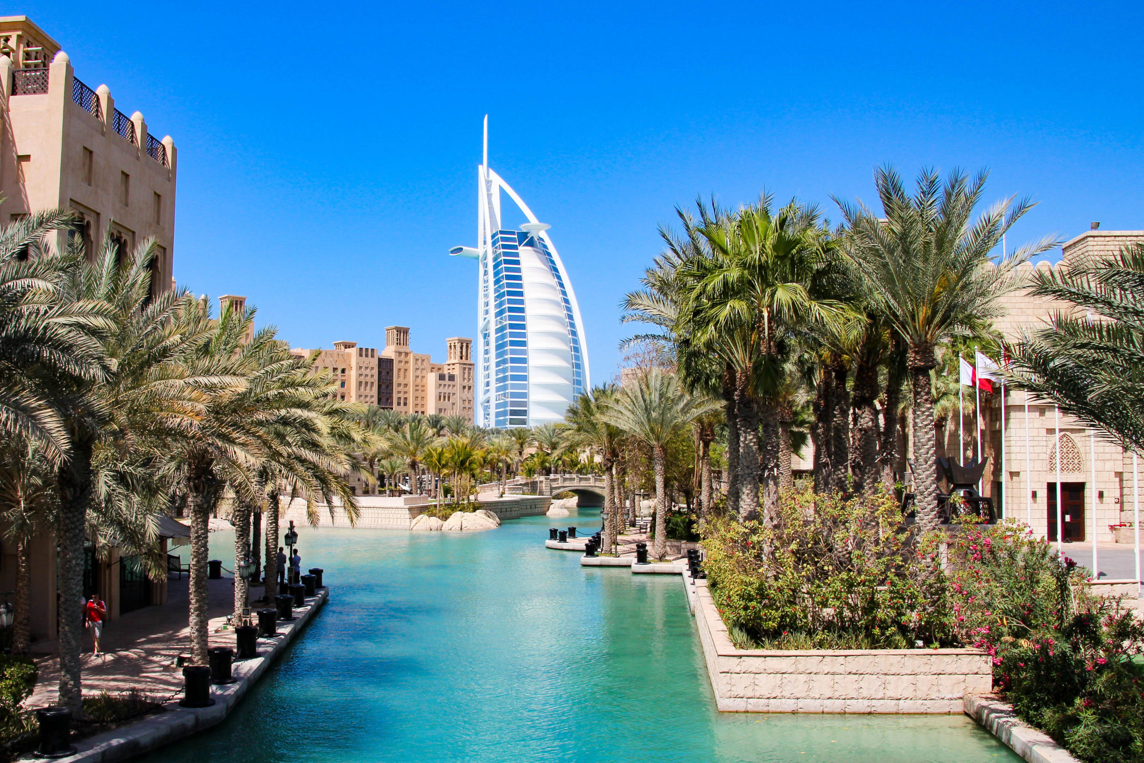 De Palmeilanden in Dubai .