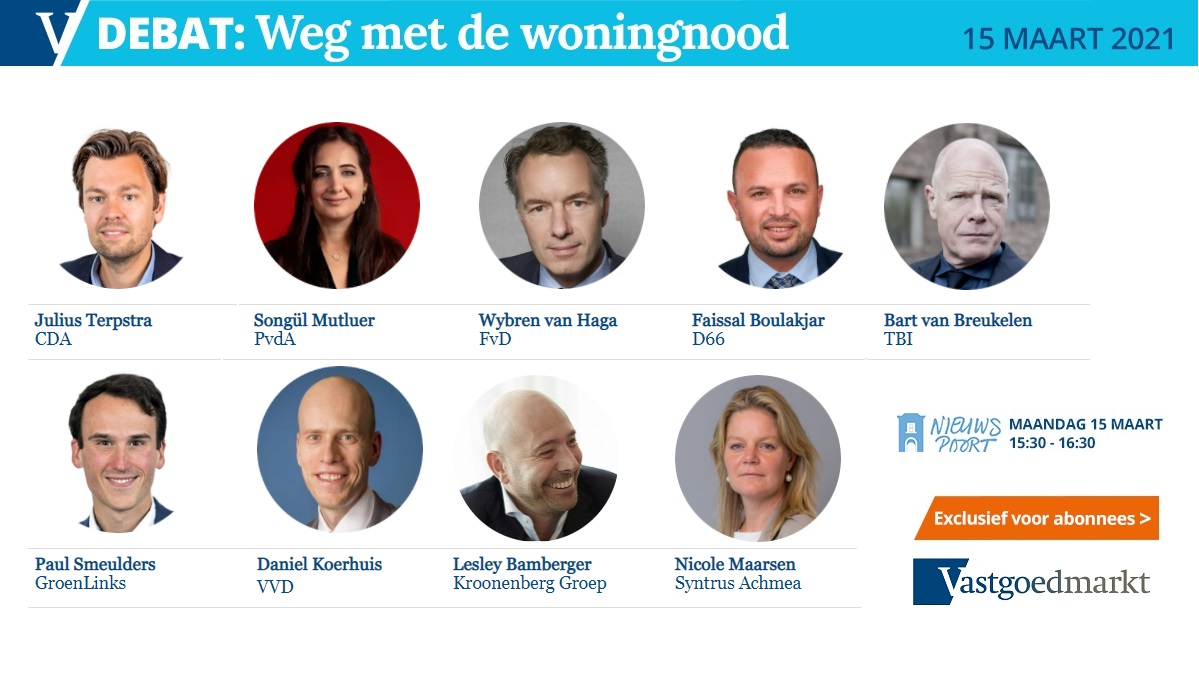 Vastgoedmarkt presenteert: het állerlaatste debat over de woningnood