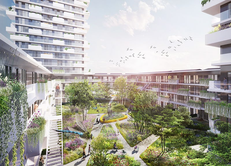 Impressie van woongebouw Imagine op Rotterdam-Zuid