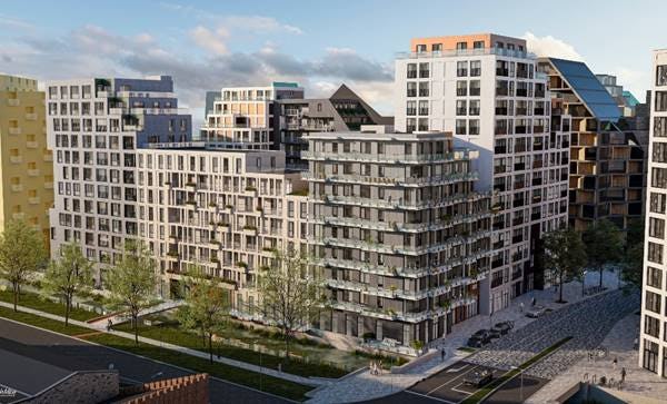 Impressie van woongebouw Notting Hill