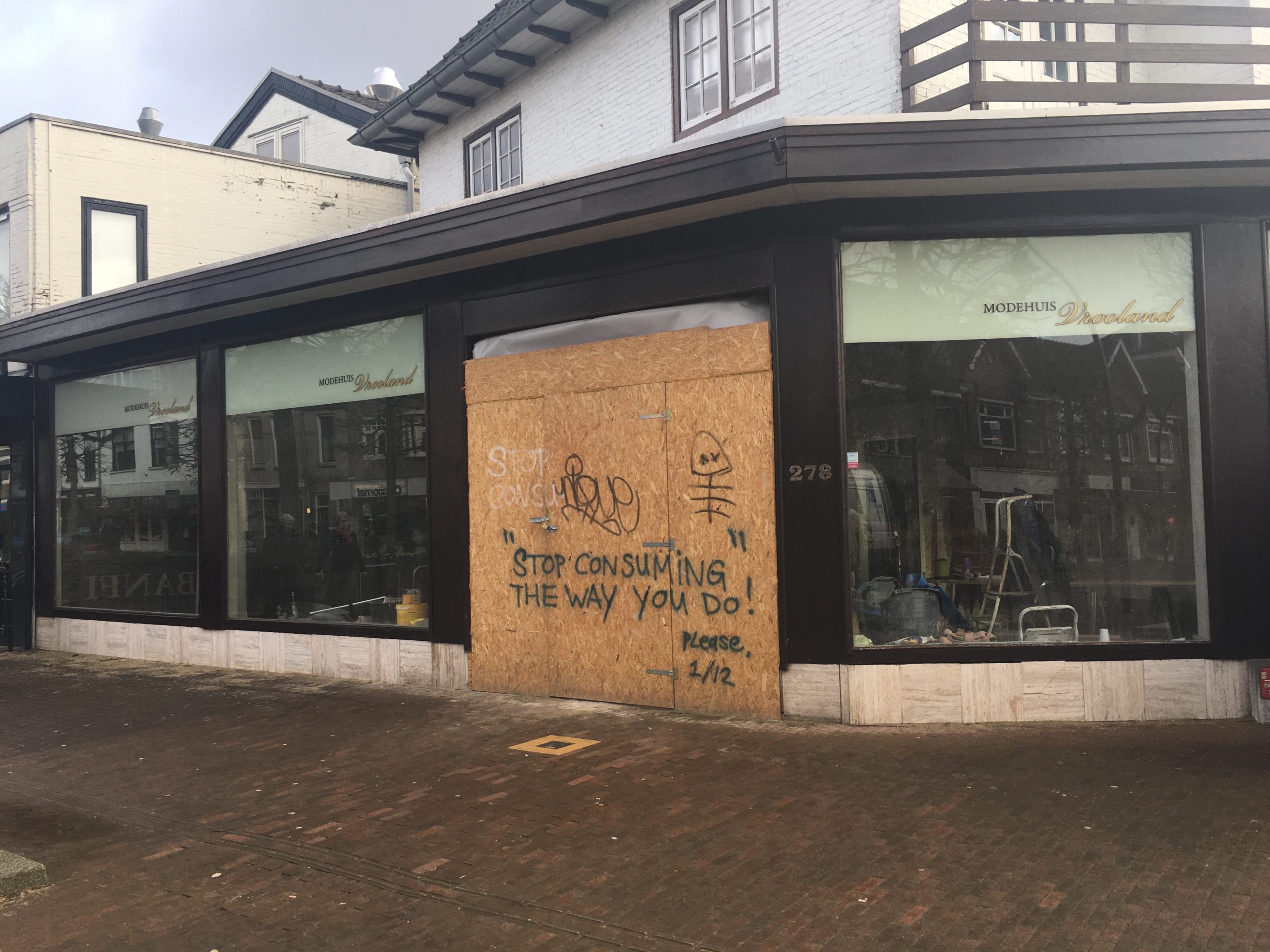 Slotlaan 278 Zeist, begin 2020, tijdens de verbouwing naar een restaurant.